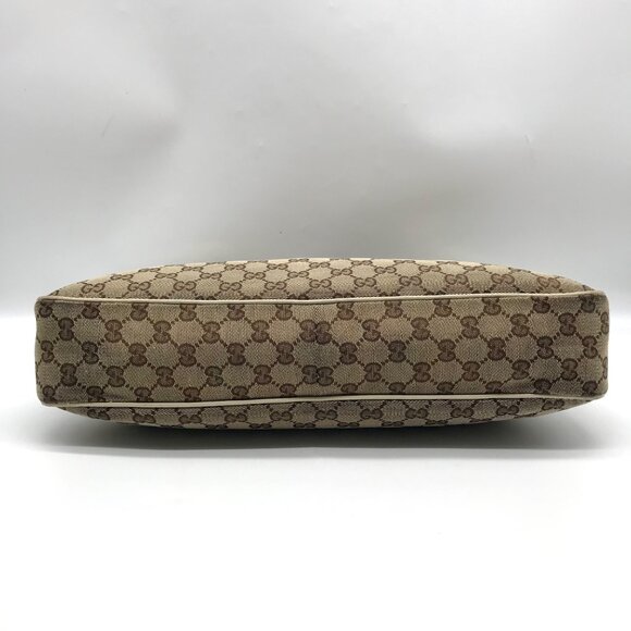 Gucci Brown and Beige Monogram GG Canvas Eclipse Shoulder Bag - Picture 5 of 12